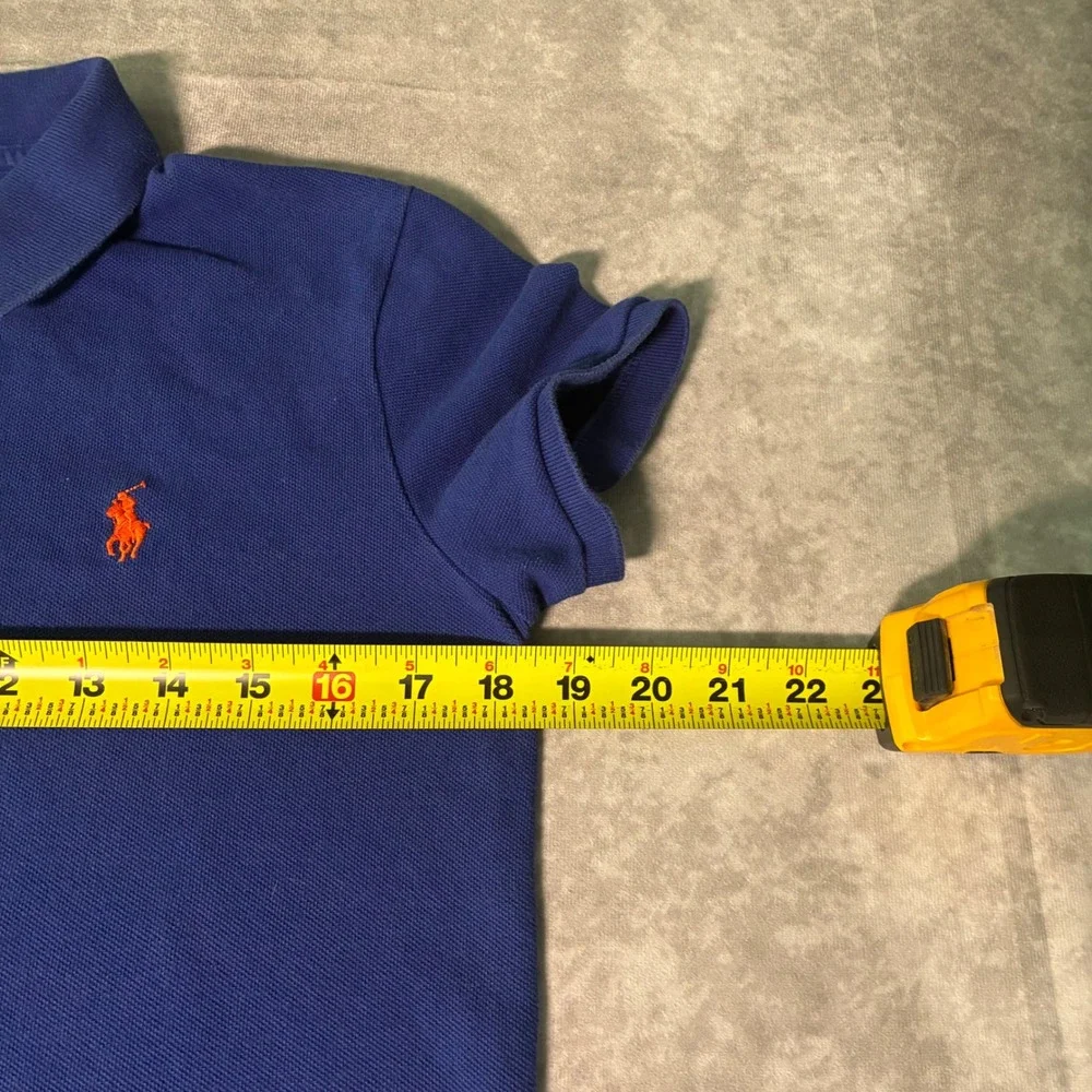 Polo Ralph Lauren Mens Polo Shirt Blue Orange Pony Logo rare Knicks color way